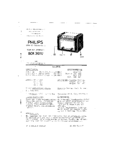 POPE (Philips) BDK361U  . Rare and Ancient Equipment POPE (Philips) RA182U BDK361U.pdf