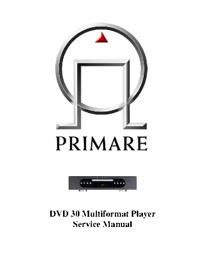 PRIMARE Primare DVD30 Multiformat Player Ver.1.1 sm  . Rare and Ancient Equipment PRIMARE DVD30 Primare_DVD30_Multiformat_Player_Ver.1.1_sm.pdf