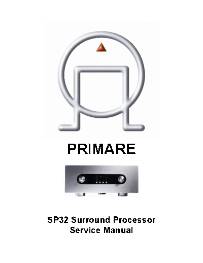 PRIMARE Primare SP32 Surround Processor sm  . Rare and Ancient Equipment PRIMARE SP32 Primare_SP32_Surround_Processor_sm.pdf