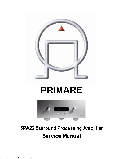 PRIMARE Primare SPA22 Processing Amplifier sm  . Rare and Ancient Equipment PRIMARE SPA22 Primare_SPA22_Processing_Amplifier_sm.pdf