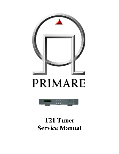 PRIMARE Primare T21 Tuner sm  . Rare and Ancient Equipment PRIMARE T21 Primare_T21_Tuner_sm.pdf