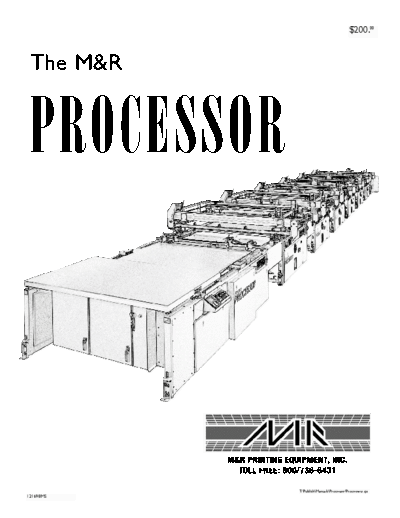 PRINTEX Processor-Manual (16 Dec 1998)  . Rare and Ancient Equipment PRINTEX MANUALS Processor-Manual (16 Dec 1998).pdf