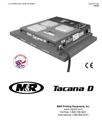 PRINTEX Tacana D-Manual (14 Nov 2005)  . Rare and Ancient Equipment PRINTEX MANUALS Tacana D-Manual (14 Nov 2005).pdf