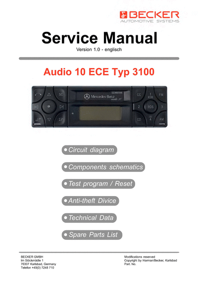 BECKER 10 ECE TYP 3100 SM  BECKER 10 ECE TYP 3100 10_ECE_TYP_3100_SM.djvu