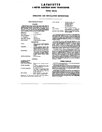 Lafayette he45b 6m transceiver oper install man sch pdf  . Rare and Ancient Equipment Lafayette lafayette_he45b_6m_transceiver_oper_install_man_sch_pdf.zip