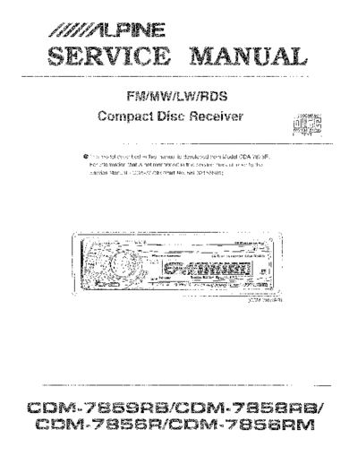 ALPINE CDM-7856R -7858 -7859  ALPINE Car Audio CDM-7856RM Alpine CDM-7856R -7858 -7859.rar