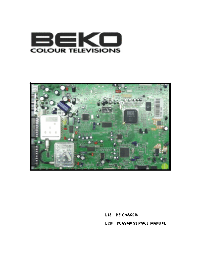 BEKO BEKO L6E-PE SERVICE MANUAL  BEKO LCD TV L6E chassis BEKO L6E-PE SERVICE MANUAL.zip