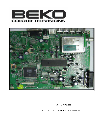 BEKO Beko ch.LC Service Manual  BEKO LCD TV LC  chassis Beko_ch.LC_Service_Manual.rar