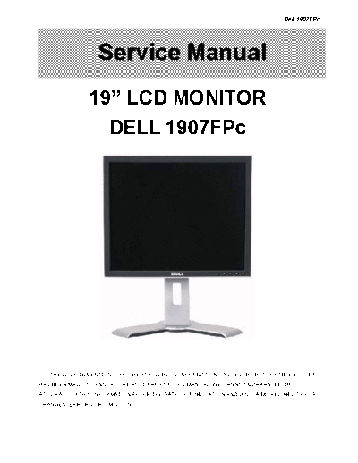 Dell LCD+MONITOR DELL 1907FPc 19inch sm  Dell Monitor 1907FPf LCD+MONITOR_DELL_1907FPc_19inch_sm.zip