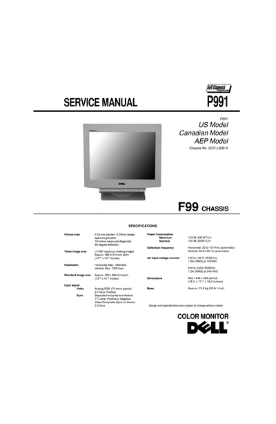 Dell P991 Chassis F99 sm  Dell Monitor P991 DELL_P991 Chassis F99 sm.rar