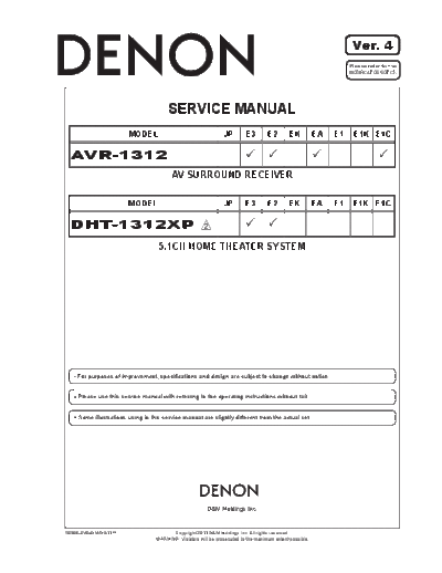 DENON AVR-1312 DHT-1312XP.part1  DENON Audio AVR-1312 AVR-1312_DHT-1312XP.part1.rar