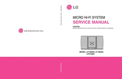 LG LF-U850 Service Manual  LG Audio LF-U850 LF-U850 Service Manual.djvu