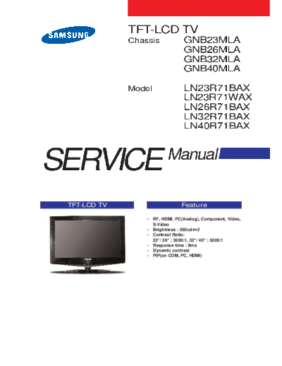 Samsung +LCD+TV LN23R71WAX LN23 26 32 40R71BAX++Chassis+GNB23 26 32 40MLA+  Samsung LCD TV LN23R71  WAX Chassis GNB23, GNB26, GNB32, GNB40MLA Samsung+LCD+TV_LN23R71WAX_LN23_26_32_40R71BAX++Chassis+GNB23_26_32_40MLA+.zip