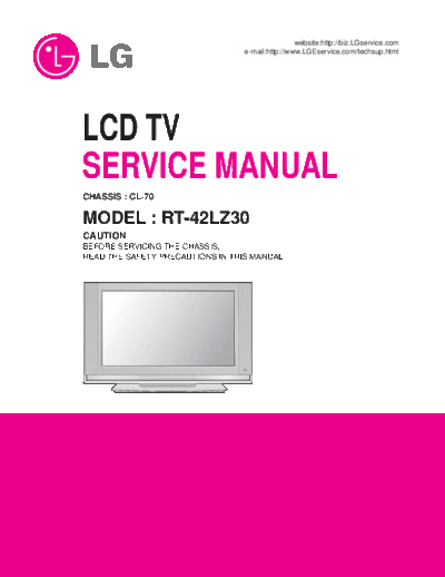 LG LCD+TV+LG RT-42LZ30+Chassis+CL-70  LG LCD RT-42LZ30 Chassis CL-70 LCD+TV+LG_RT-42LZ30+Chassis+CL-70.zip