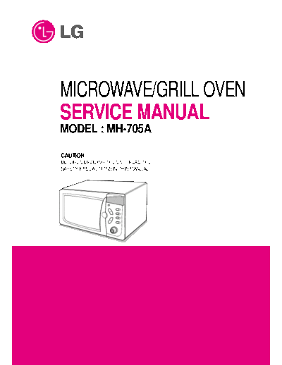 LG MH705  LG Microwave MH705 MH705.ZIP