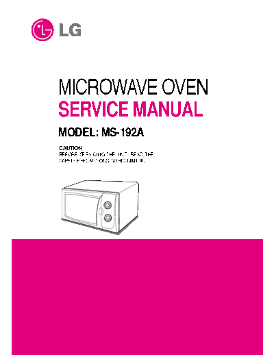 LG MS-192A  LG Microwave MS-192A MS-192A.ZIP