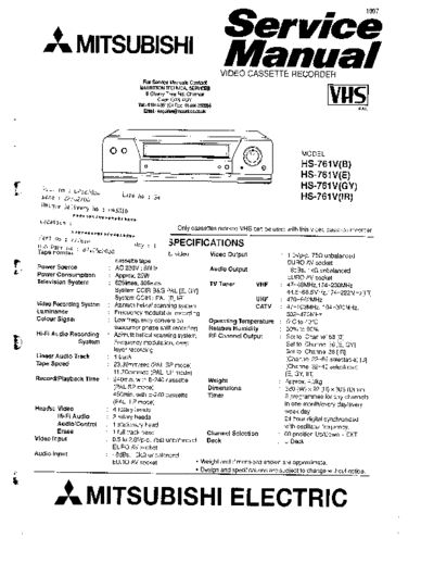 MITSUBISHI HS-761V.part1  MITSUBISHI Video HS-761V MITSUBISHI_HS-761V.part1.rar