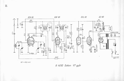 VIDEOTON r 4010 dallam  VIDEOTON Audio R4010 videoton r 4010 dallam.djvu