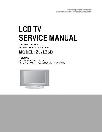 LG LG Z37LZ5D LCD TV Service Manual  LG LCD LG_Z37LZ5D_LCD_TV_Service_Manual.zip