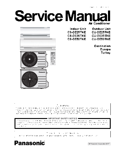 panasonic PAPAMY1703033CE  panasonic Airco CS-DE25 PAPAMY1703033CE.pdf
