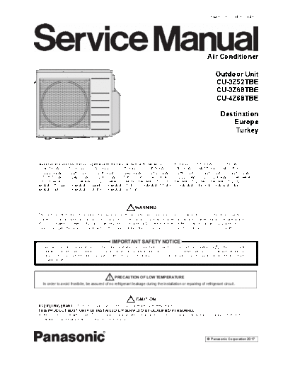 panasonic PAPAMY1703049CE  panasonic Airco CU-3Z52TBE PAPAMY1703049CE.pdf