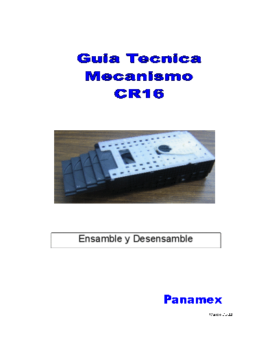 panasonic Panasonic+CR16+mecanismo  panasonic Audio CR16 Mechanisme Panasonic+CR16+mecanismo.pdf