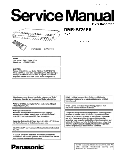 panasonic MAD0606015CE  panasonic Audio DMR-EZ25EB MAD0606015CE.pdf