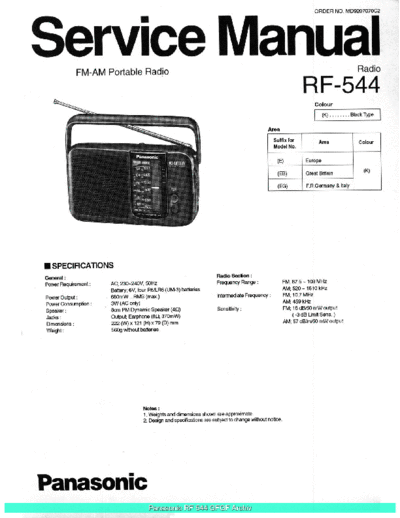 panasonic Panasonic RF544 sch  panasonic Audio RF-544 Panasonic_RF544_sch.pdf