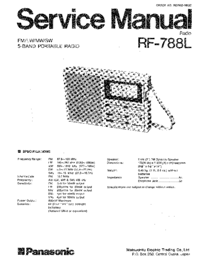 panasonic rd7902-1662c  panasonic Audio RF-788L rd7902-1662c.pdf