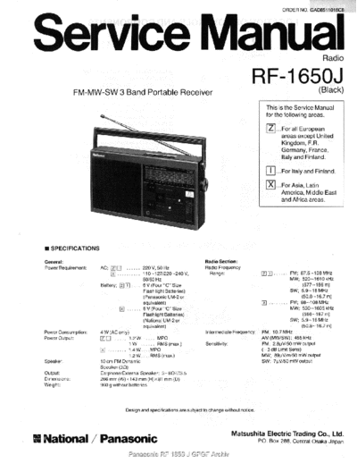 panasonic RF1650J sch  panasonic Audio RF-1650 Panasonic_RF1650J_sch.pdf