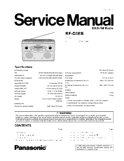 panasonic TD0512057C2 A RF-D3EB  panasonic Audio RF-D3EB TD0512057C2_A_RF-D3EB.pdf