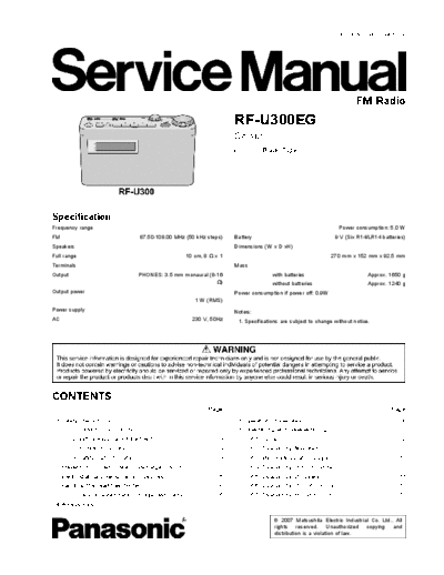 panasonic panasonic rf u300eg  panasonic Audio RF-U300EG panasonic_rf_u300eg.pdf