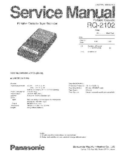 panasonic RQ-2102(C2)  panasonic Audio RQ-2102 RQ-2102(C2).pdf