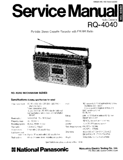 panasonic RD-78909-5023C  panasonic Audio RQ-4040 RD-78909-5023C.pdf