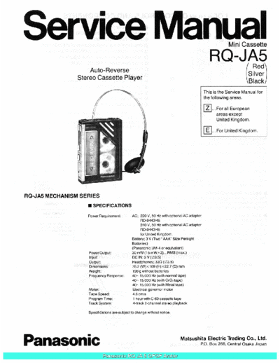 panasonic Panasonic RQJA5 sch  panasonic Audio RQ-JA5 Panasonic_RQJA5_sch.pdf