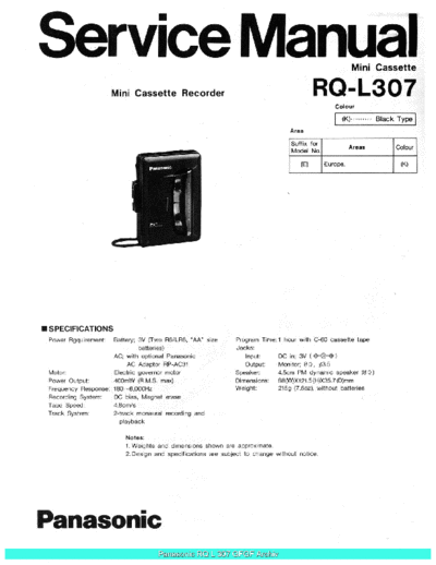 panasonic RQL307 sch  panasonic Audio RQ-L307 Panasonic_RQL307_sch.pdf