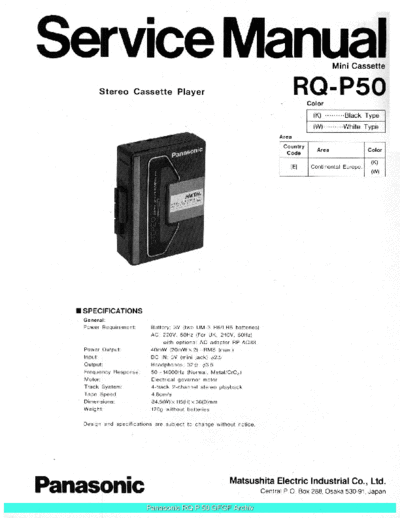 panasonic Panasonic RQP50 sch  panasonic Audio RQ-P50 Panasonic_RQP50_sch.pdf