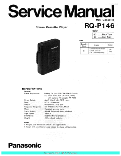 panasonic RQP146 sch  panasonic Audio RQ-P146 Panasonic_RQP146_sch.pdf