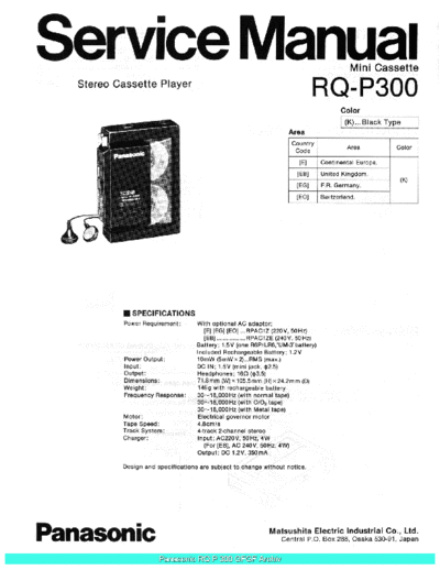 panasonic Panasonic RQP300 sch  panasonic Audio RQ-P300 Panasonic_RQP300_sch.pdf