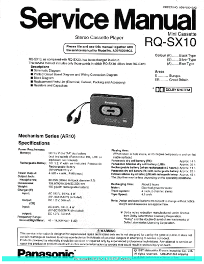 panasonic Panasonic RQSX10 sch  panasonic Audio RQ-SX10 Panasonic_RQSX10_sch.pdf