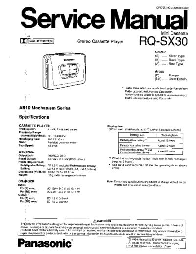 panasonic ASX30  panasonic Audio RQ-SX30 ASX30.pdf
