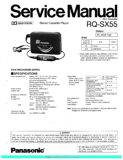 panasonic RQSX55 sch  panasonic Audio RQ-SX55 Panasonic_RQSX55_sch.pdf