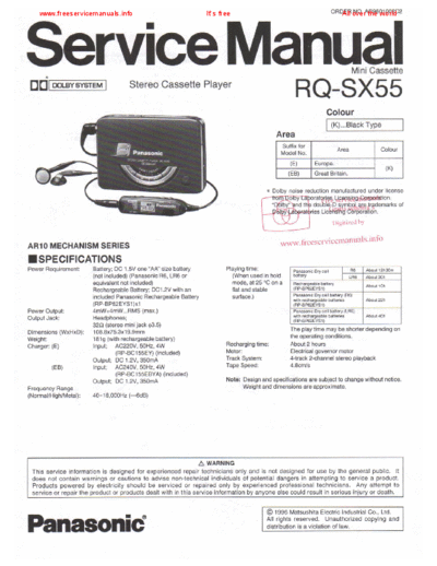 panasonic rq-sx55  panasonic Audio RQ-SX55 rq-sx55.pdf