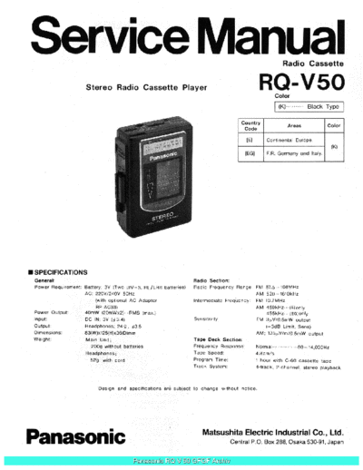 panasonic Panasonic RQV50 sch  panasonic Audio RQ-V50 Panasonic_RQV50_sch.pdf