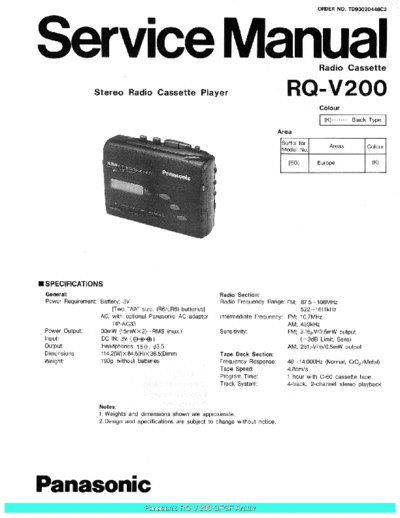 panasonic RQV200 sch  panasonic Audio RQ-V200 Panasonic_RQV200_sch.pdf