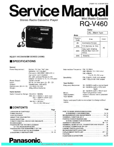 panasonic Panasonic RQV460 sch  panasonic Audio RQ-V460 Panasonic_RQV460_sch.pdf