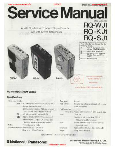panasonic rq-wj1  panasonic Audio RQ-WJ1 rq-wj1.pdf
