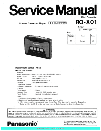 panasonic Panasonic RQX01 sch  panasonic Audio RQ-X01 Panasonic_RQX01_sch.pdf