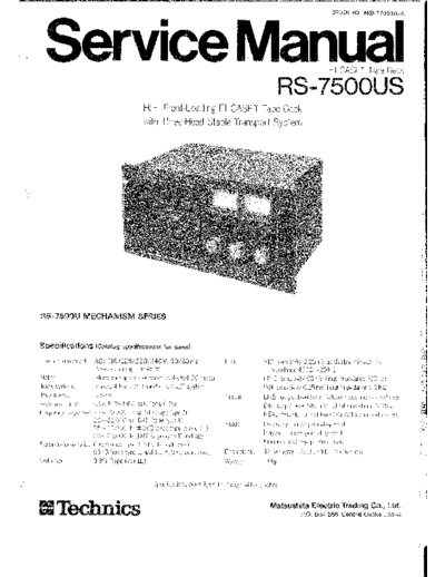 panasonic RS-7500US  panasonic Audio RS-7500US RS-7500US.pdf
