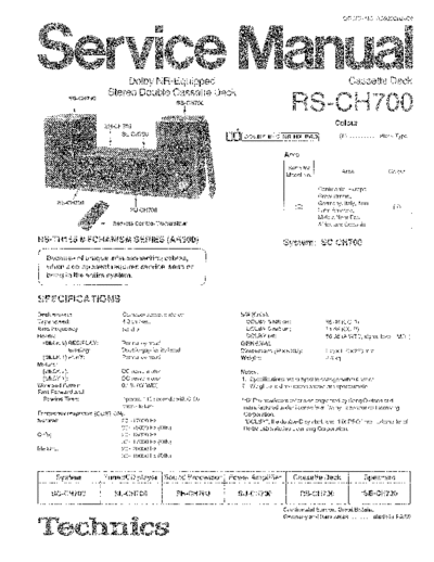 panasonic 7098 - manuel technique  panasonic Audio RS-CH700 7098 - manuel technique.pdf